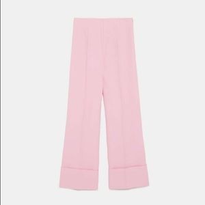 Pink wide leg trousers